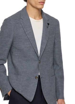  - LARDINI - Floral Pin Knit Single Breasted Blazer