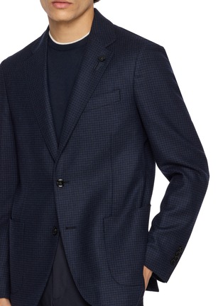  - LARDINI - Floral Pin Houndstooth Single Breasted Blazer