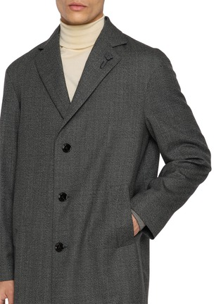  - LARDINI - Floral Pin Button Up Long Coat