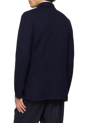 Back View - Click To Enlarge - LARDINI - Floral Pin Double Breasted Blazer
