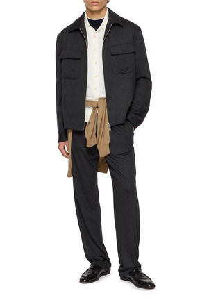 Figure View - Click To Enlarge - LARDINI - Flap Pocket Zip Up Jacket