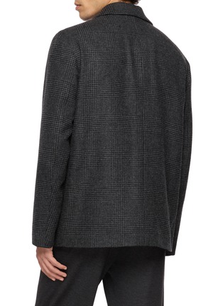 Back View - Click To Enlarge - LARDINI - Houndstooth Check Button Up Jacket