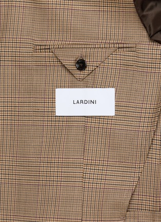 - LARDINI - Floral Pin Houndstooth Check Single Breasted Blazer