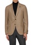 LARDINI Floral Pin Houndstooth Check Single Breasted Blazer