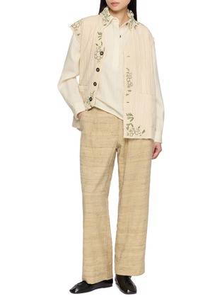 Figure View - Click To Enlarge - KARTIK RESEARCH - Elastic Waist Pleated Trousers