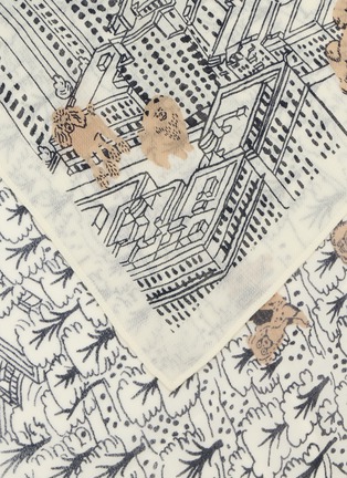 Detail View - Click To Enlarge - INOUI EDITIONS - Central Park Silk Modal Square Scarf