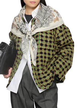 Figure View - Click To Enlarge - INOUI EDITIONS - Central Park Silk Modal Square Scarf