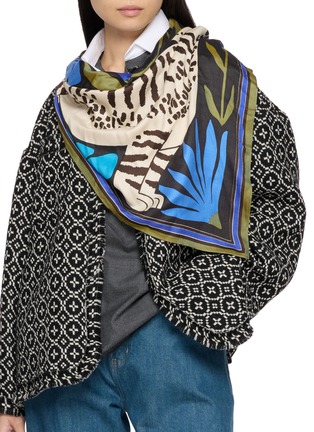 Figure View - Click To Enlarge - INOUI EDITIONS - Panteo Silk Modal Square Scarf