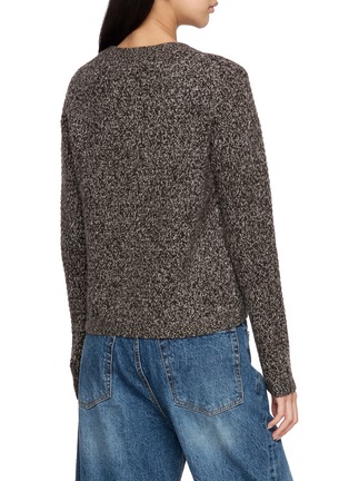 Back View - Click To Enlarge - ARCH4 - Tulip Marl Textured Knit Cashmere Cardigan 