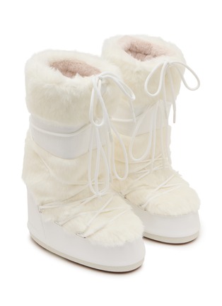 Detail View - Click To Enlarge - MOON BOOT - Icon Glance Faux Fur Tall Snow Boots