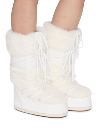 Figure View - Click To Enlarge - MOON BOOT - Icon Glance Faux Fur Tall Snow Boots