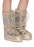 Figure View - Click To Enlarge - MOON BOOT - Icon Glance Satin Tall Snow Boots