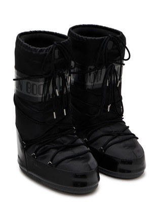 Detail View - Click To Enlarge - MOON BOOT - Icon Glance Satin Tall Snow Boots