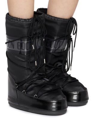 Figure View - Click To Enlarge - MOON BOOT - Icon Glance Satin Tall Snow Boots