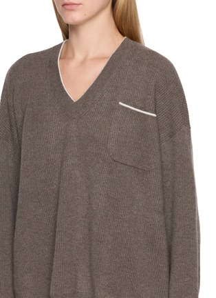  - ARCH4 - Cheshire Rib V-Neck Knit Cashmere Sweater