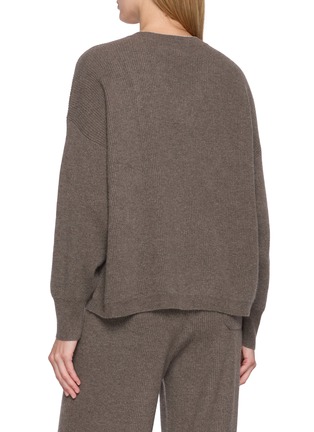 Back View - Click To Enlarge - ARCH4 - Cheshire Rib V-Neck Knit Cashmere Sweater