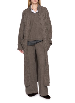 Figure View - Click To Enlarge - ARCH4 - Cheshire Rib V-Neck Knit Cashmere Sweater