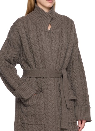  - ARCH4 - Bond Street Longline Cable Knit Cashmere Coat