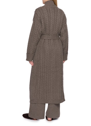 Back View - Click To Enlarge - ARCH4 - Bond Street Longline Cable Knit Cashmere Coat