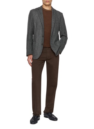 Figure View - Click To Enlarge - PIACENZA 1733 - Crewneck Textured Knit Sweater