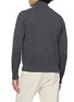 Back View - Click To Enlarge - PIACENZA 1733 - Zip Up Patch Pocket Wool Knit Cardigan