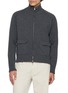 PIACENZA 1733 Zip Up Patch Pocket Wool Knit Cardigan