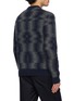 Back View - Click To Enlarge - PIACENZA 1733 - Crewneck Fuzzy Plaid Wool Knit Sweater