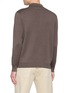 Back View - Click To Enlarge - J∞QUALITY - Long Sleeve Cashmere Silk Knit Polo Shirt
