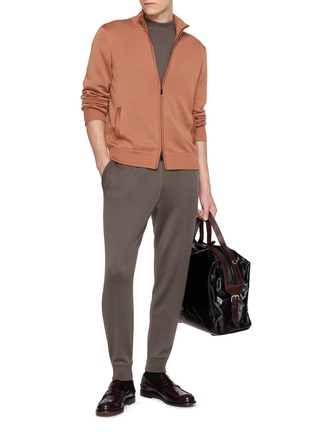 Figure View - Click To Enlarge - J∞QUALITY - Zip Up Cashmere Silk Knit Jacket