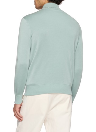 Back View - Click To Enlarge - J∞QUALITY - Zip Up Cashmere Silk Knit Jacket