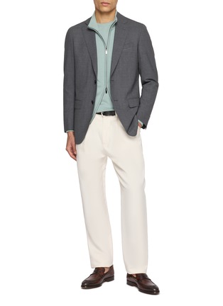 Figure View - Click To Enlarge - J∞QUALITY - Zip Up Cashmere Silk Knit Jacket