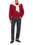 Figure View - Click To Enlarge - J∞QUALITY - Sadle Crewneck Wool Knit Sweater