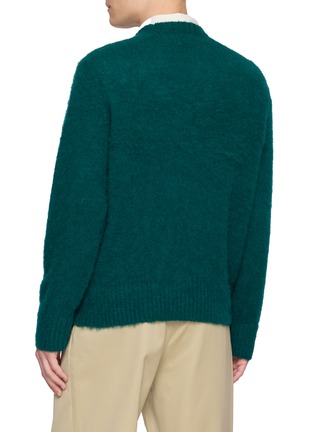 Back View - Click To Enlarge - J∞QUALITY - Sadle Crewneck Wool Knit Sweater