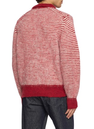 Back View - Click To Enlarge - J∞QUALITY - Skipper Striped Wool Knit Polo Sweater