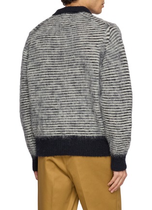 Back View - Click To Enlarge - J∞QUALITY - Skipper Striped Wool Knit Polo Sweater