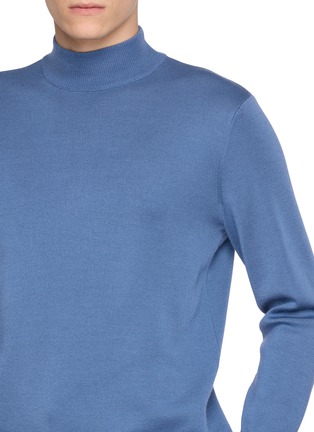  - J∞QUALITY - Mock Neck Cashmere Silk Knit Sweater