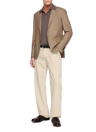 Figure View - Click To Enlarge - J∞QUALITY - Mock Neck Cashmere Silk Knit Sweater