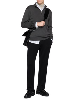 Figure View - Click To Enlarge - J∞QUALITY - Mock Neck Cashmere Silk Knit Sweater