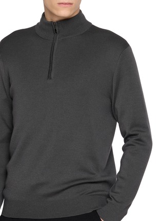  - J∞QUALITY - Half-Zip Cashmere Silk Knit Sweater