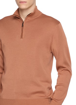 - J∞QUALITY - Half-Zip Cashmere Silk Knit Sweater