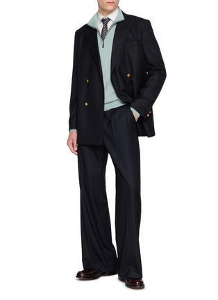 Figure View - Click To Enlarge - J∞QUALITY - Half-Zip Cashmere Silk Knit Sweater