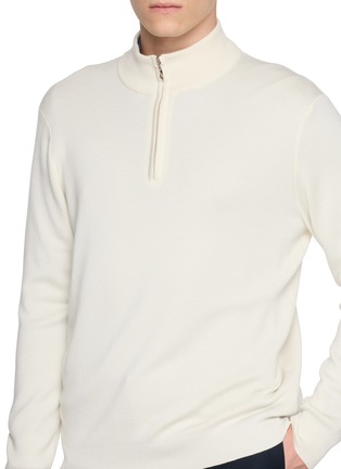  - J∞QUALITY - Half-Zip Cashmere Silk Knit Sweater