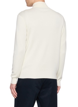 Back View - Click To Enlarge - J∞QUALITY - Half-Zip Cashmere Silk Knit Sweater