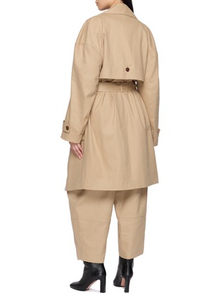 Back View - Click To Enlarge - LAMRONS - Safari Pocket Belted Trench Coat