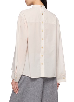 Back View - Click To Enlarge - LAMRONS - Gathered High Neck Smock Top
