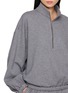  - LAMRONS - Balloon Sleeve Half Zip Sweatshirt