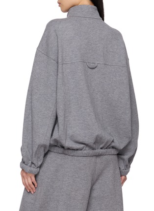 Back View - Click To Enlarge - LAMRONS - Balloon Sleeve Half Zip Sweatshirt
