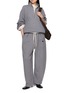 Figure View - Click To Enlarge - LAMRONS - Balloon Sleeve Half Zip Sweatshirt