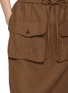  - LAMRONS - Safari Drawstring Waistband Midi Skirt