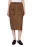 LAMRONS Safari Drawstring Waistband Midi Skirt